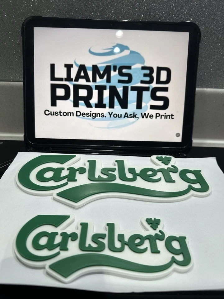 Decorative Carlsberg Beer Logo Mancave Wall Plaque Bar 3D Print