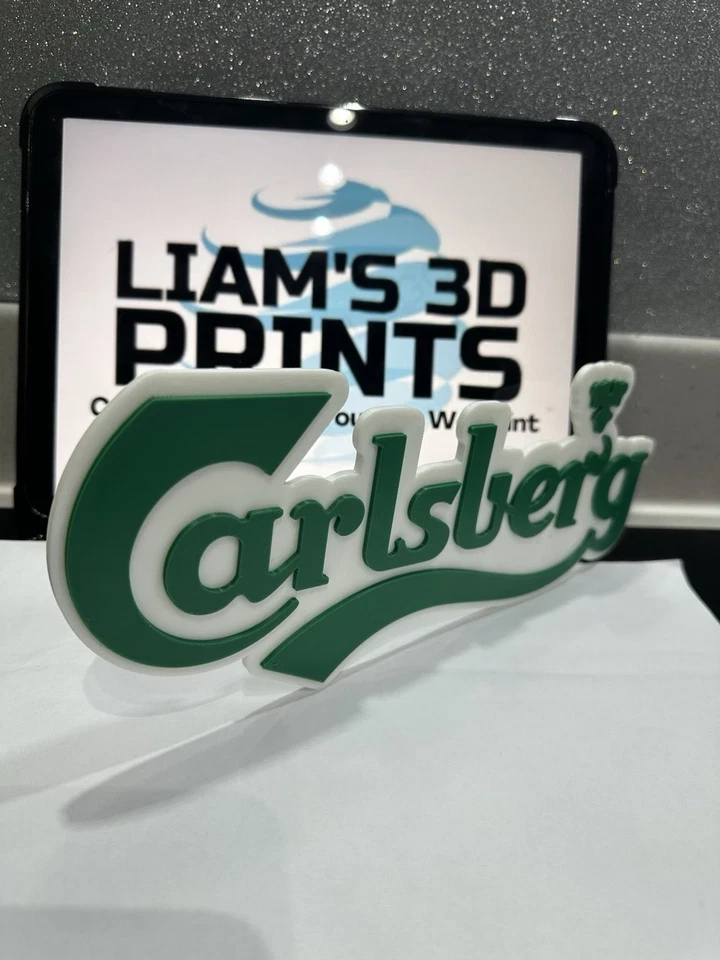 Decorative Carlsberg Beer Logo Mancave Wall Plaque Bar 3D Print