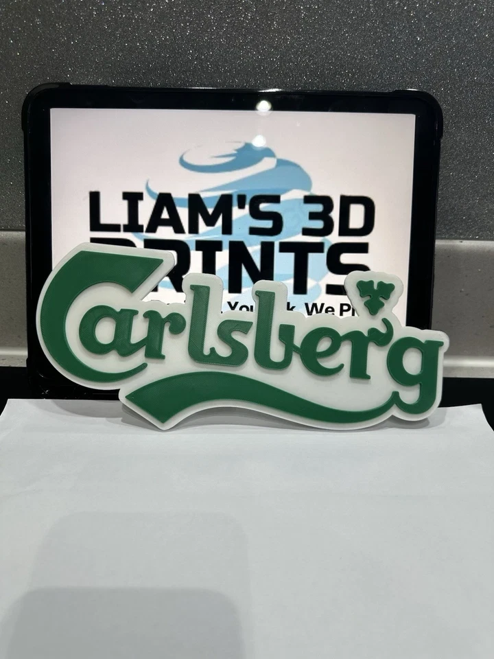 Decorative Carlsberg Beer Logo Mancave Wall Plaque Bar 3D Print