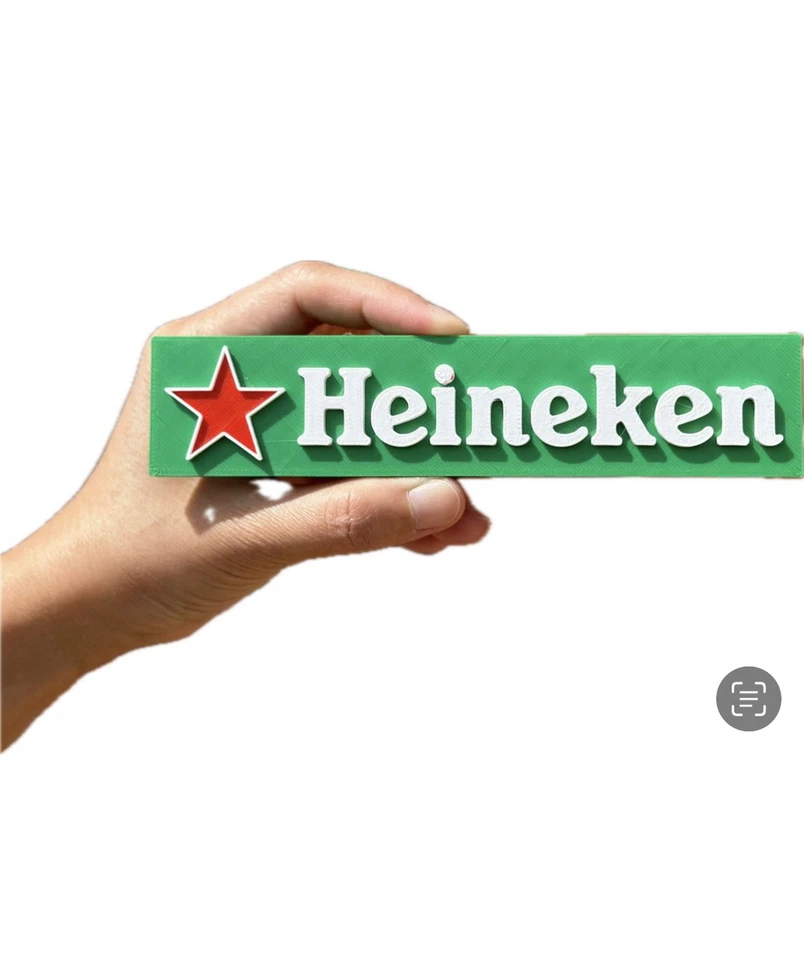 Decorative Heineken Bar Sign Display two sizes small 16cm Large 25cm Mancave