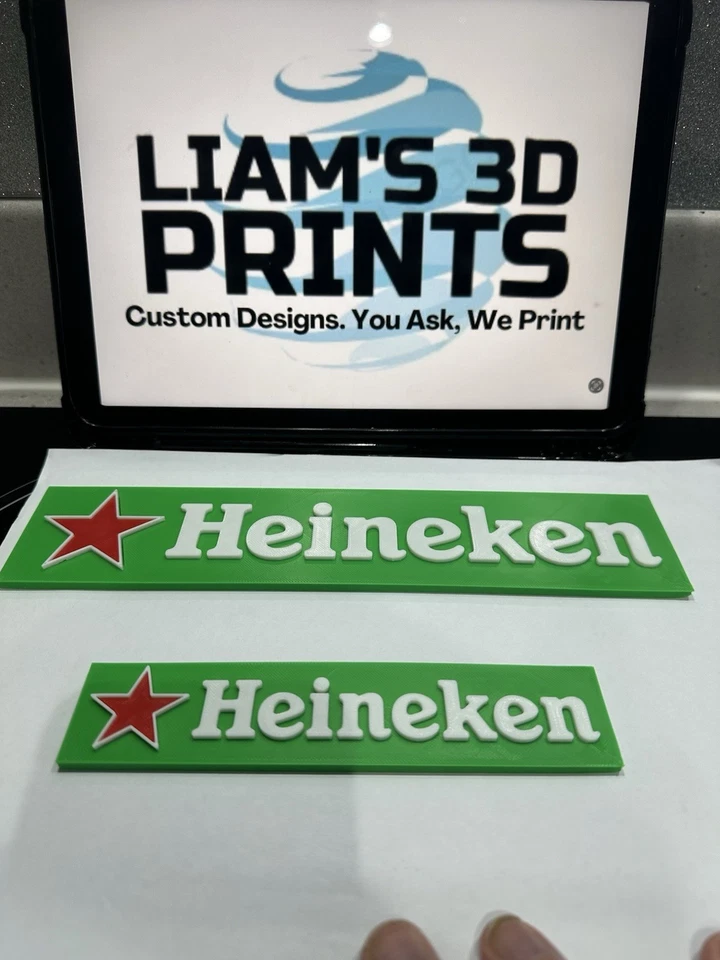 Decorative Heineken Bar Sign Display two sizes small 16cm Large 25cm Mancave