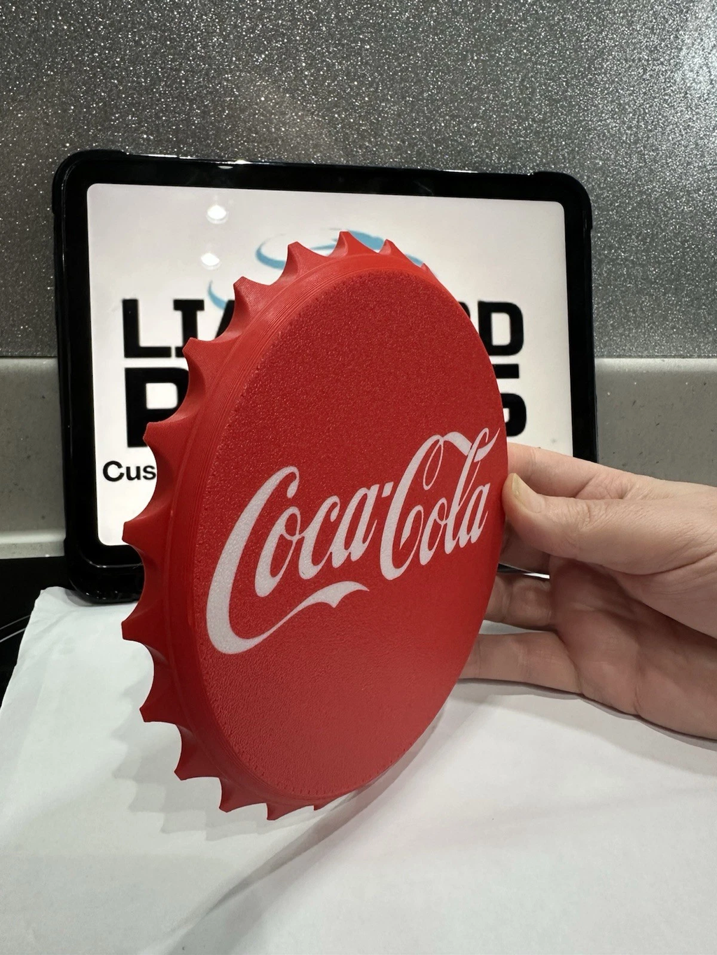 Decorative Coca cola Sign Display logo Beer 16cm Bottle Cap Mancave Bar
