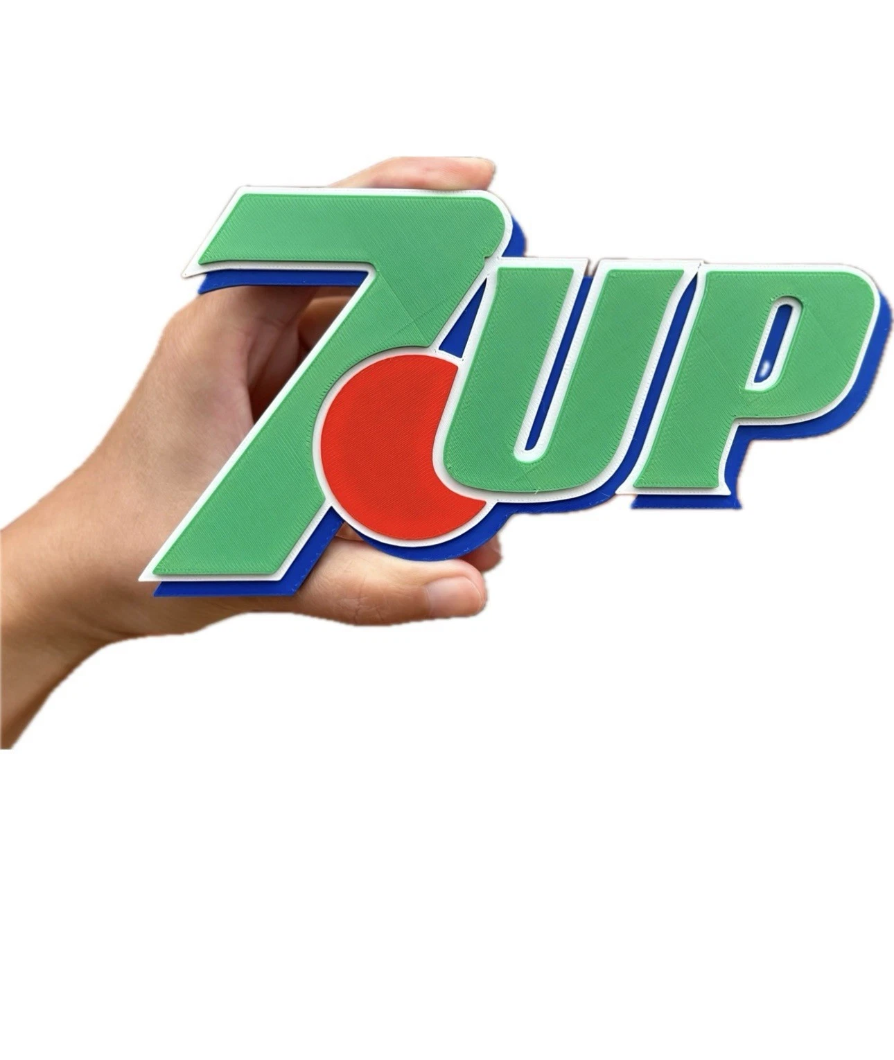 Decorative 7 Up Lemonade logo Sign Display two sizes small 16cm L 25cm