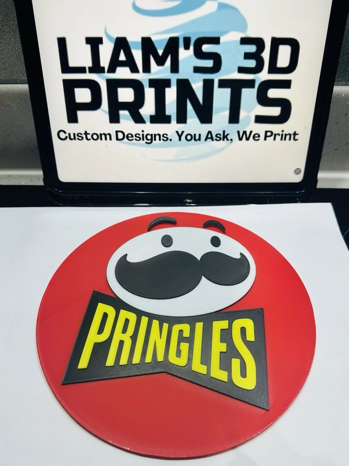Decorative Pringles Crisp Tube logo Sign Display Wall Mancave Room