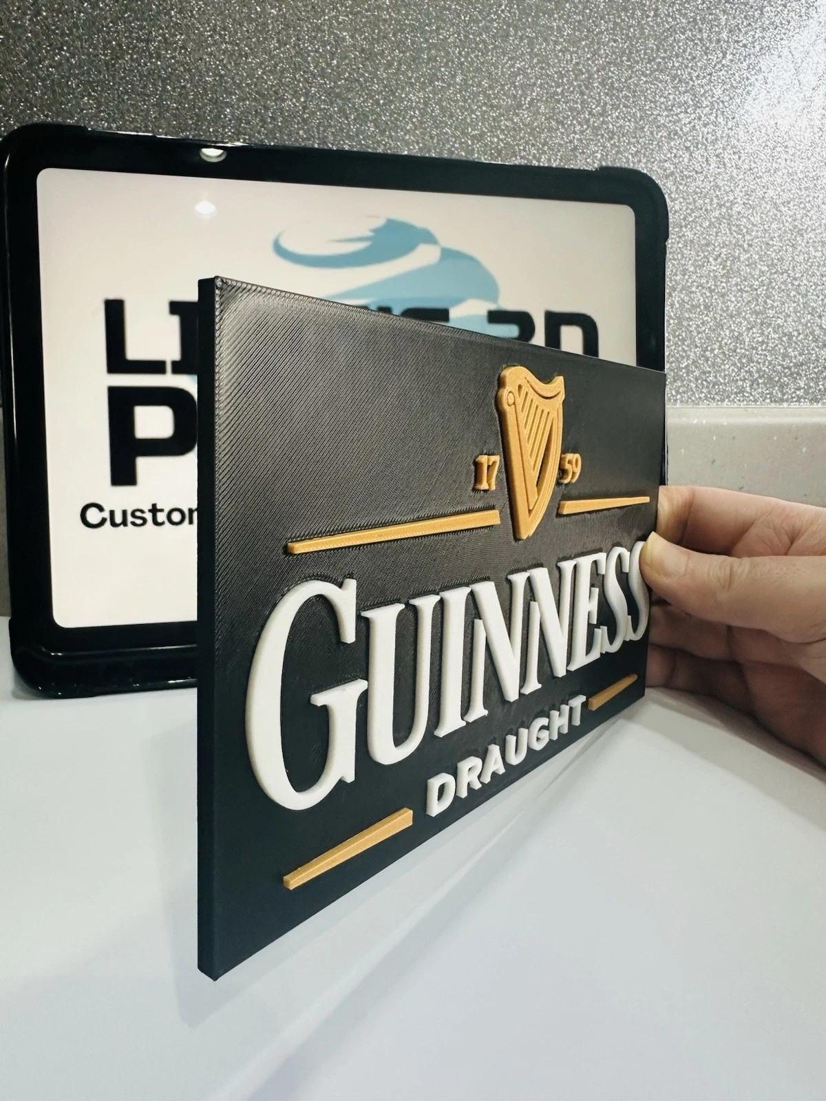 Decorative Guinness Beer Wall Plaque logo Sign Display Drink Bar Mancave