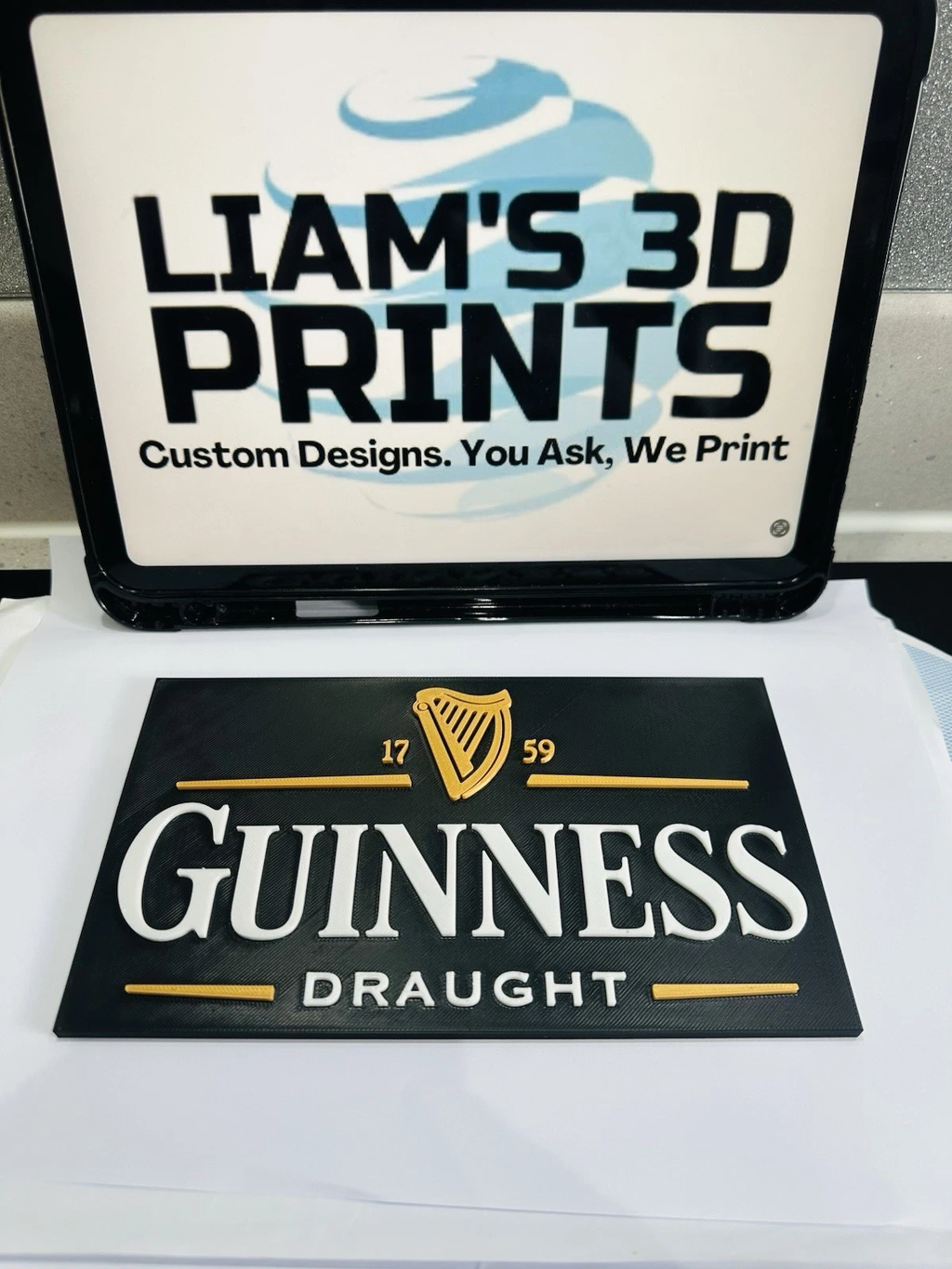 Decorative Guinness Beer Wall Plaque logo Sign Display Drink Bar Mancave