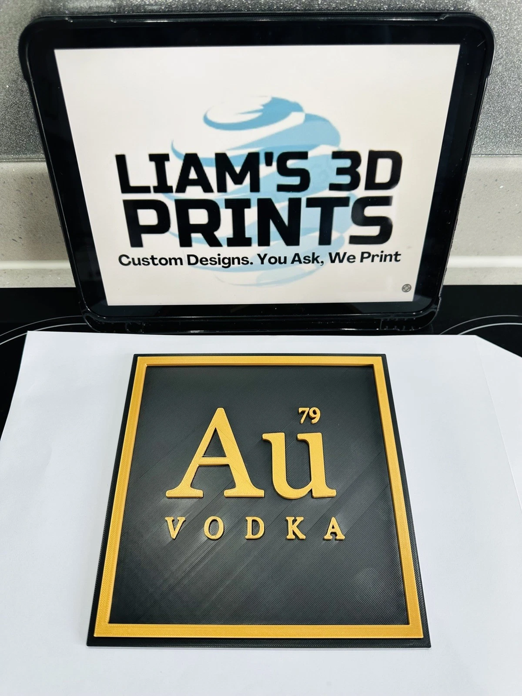 Decorative AU Vodka Bar Sign Display Wall Mancave Garage Logo