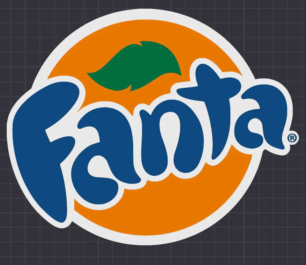 Decorative Fanta Round logo Sign Display Mancave Bar
