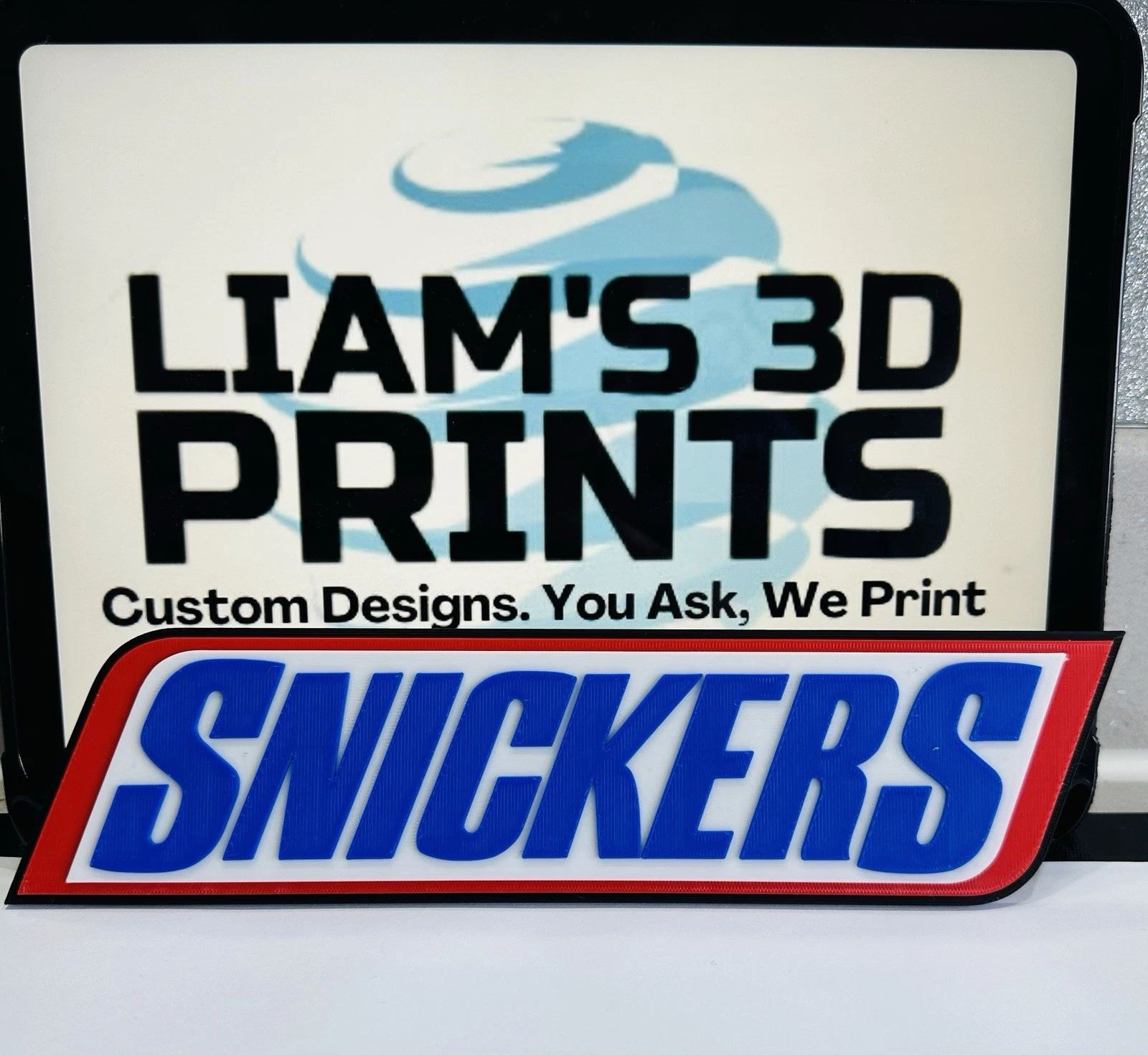 Decorative Snickers Chocolate logo Sign Display two sizes small 16cm L 25cm
