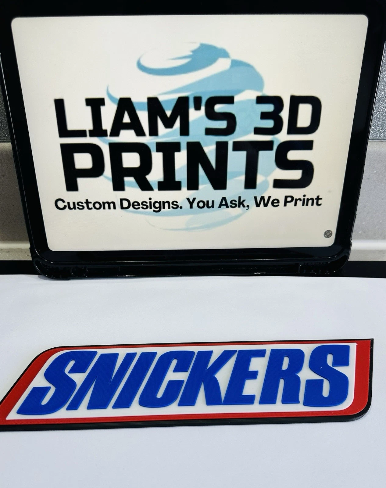 Decorative Snickers Chocolate logo Sign Display two sizes small 16cm L 25cm