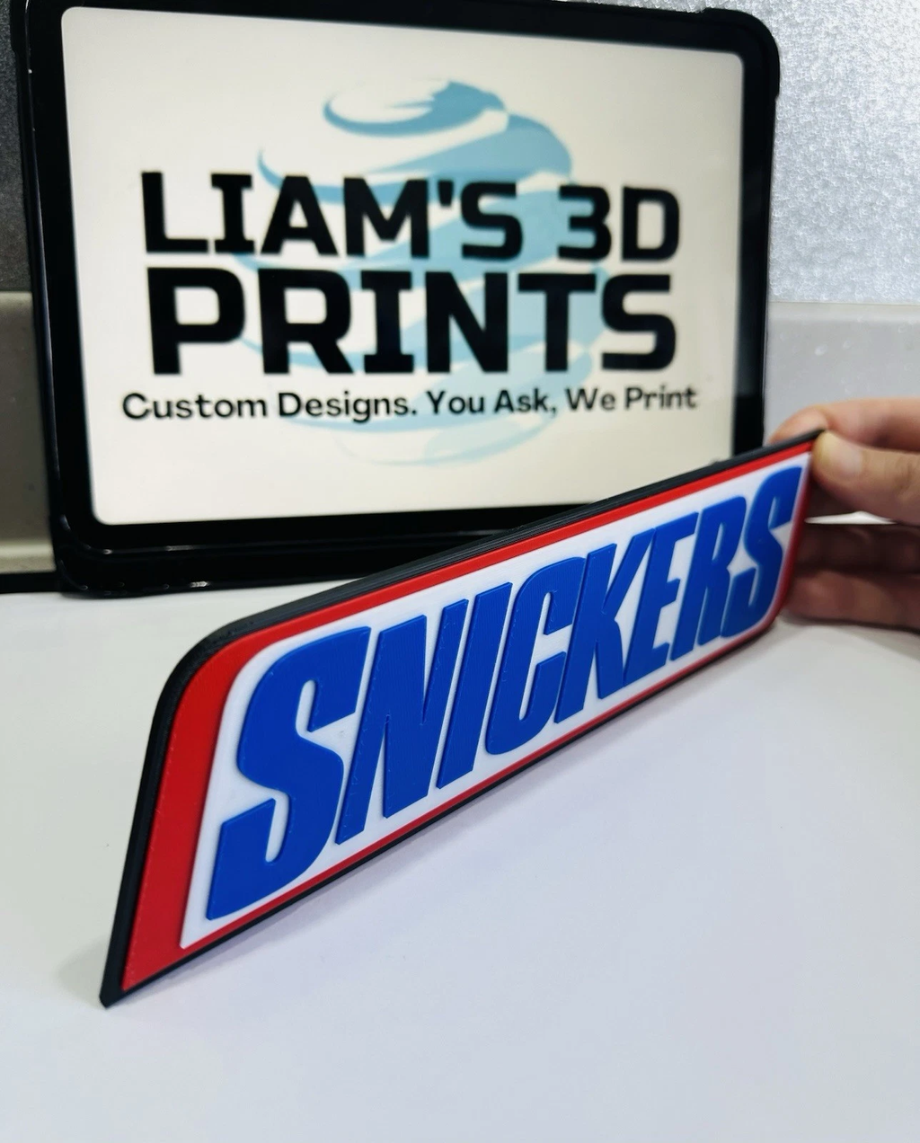 Decorative Snickers Chocolate logo Sign Display two sizes small 16cm L 25cm