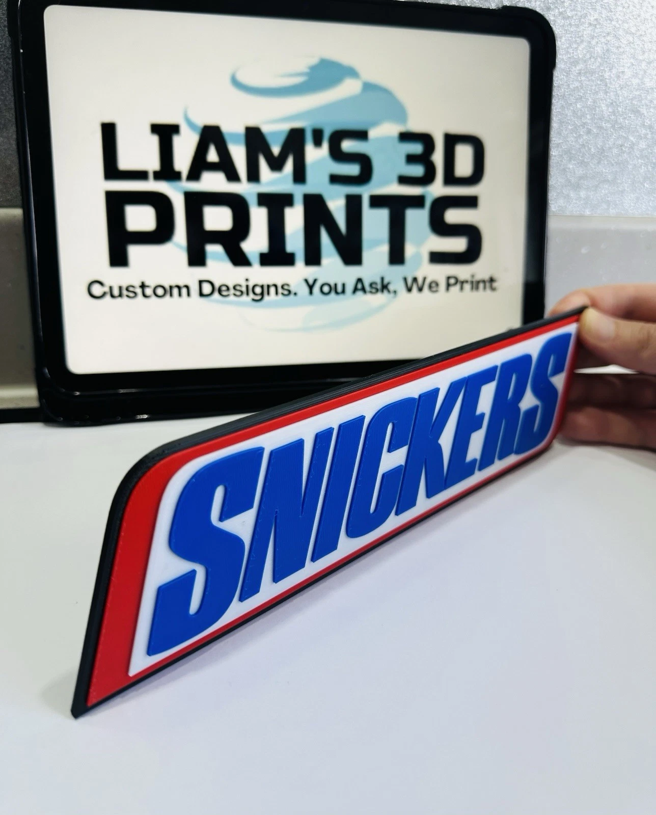 Decorative Snickers Chocolate logo Sign Display two sizes small 16cm L 25cm