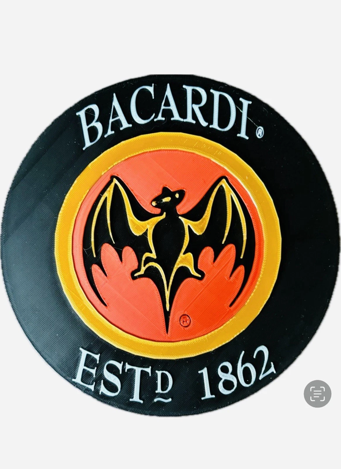 Decorative Bacardi Rum Sign Display Logo Mancave Bar Alcohol