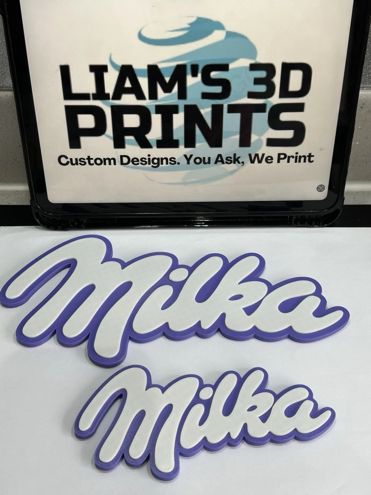 Decorative Milka logo Sign Display two sizes small 16cm L 25cm