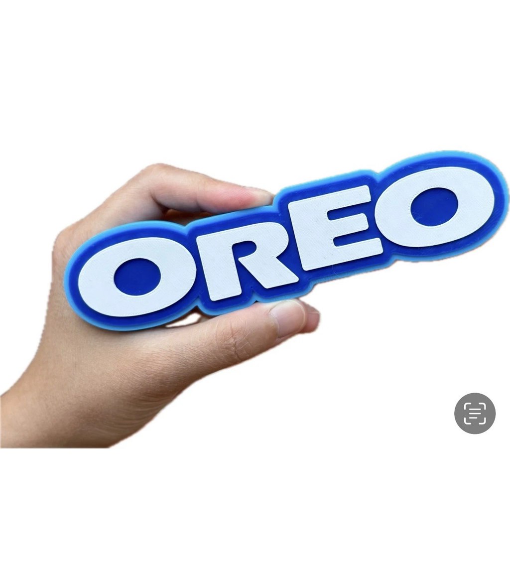 Decorative Oreo Biscuit logo Sign Display two sizes small 16cm L 25cm