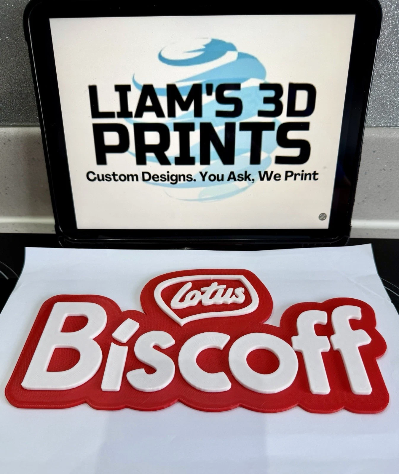Decorative Lotus Biscoff Biscuits Room Sign Display Logo Wall