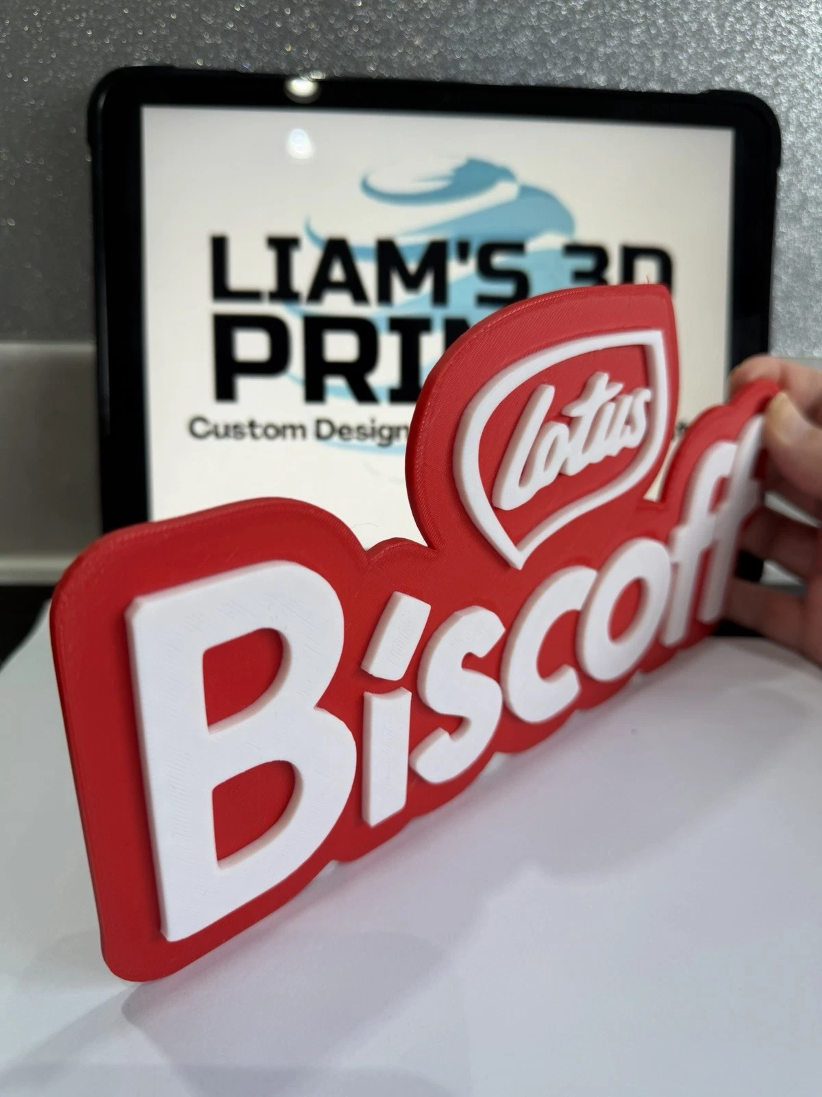 Decorative Lotus Biscoff Biscuits Room Sign Display Logo Wall