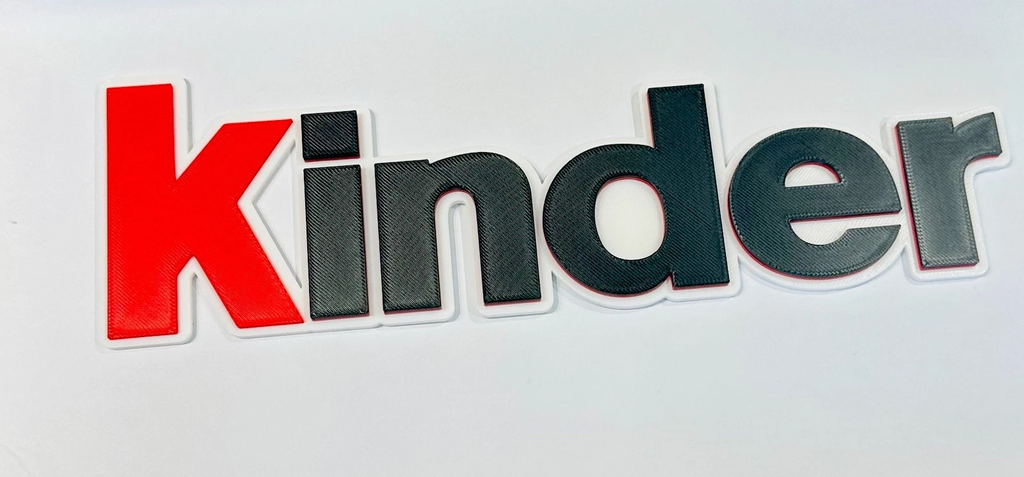 Decorative Kinder Chocolate Room Sign Display Logo Wall