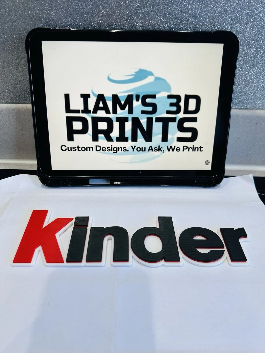 Decorative Kinder Chocolate Room Sign Display Logo Wall