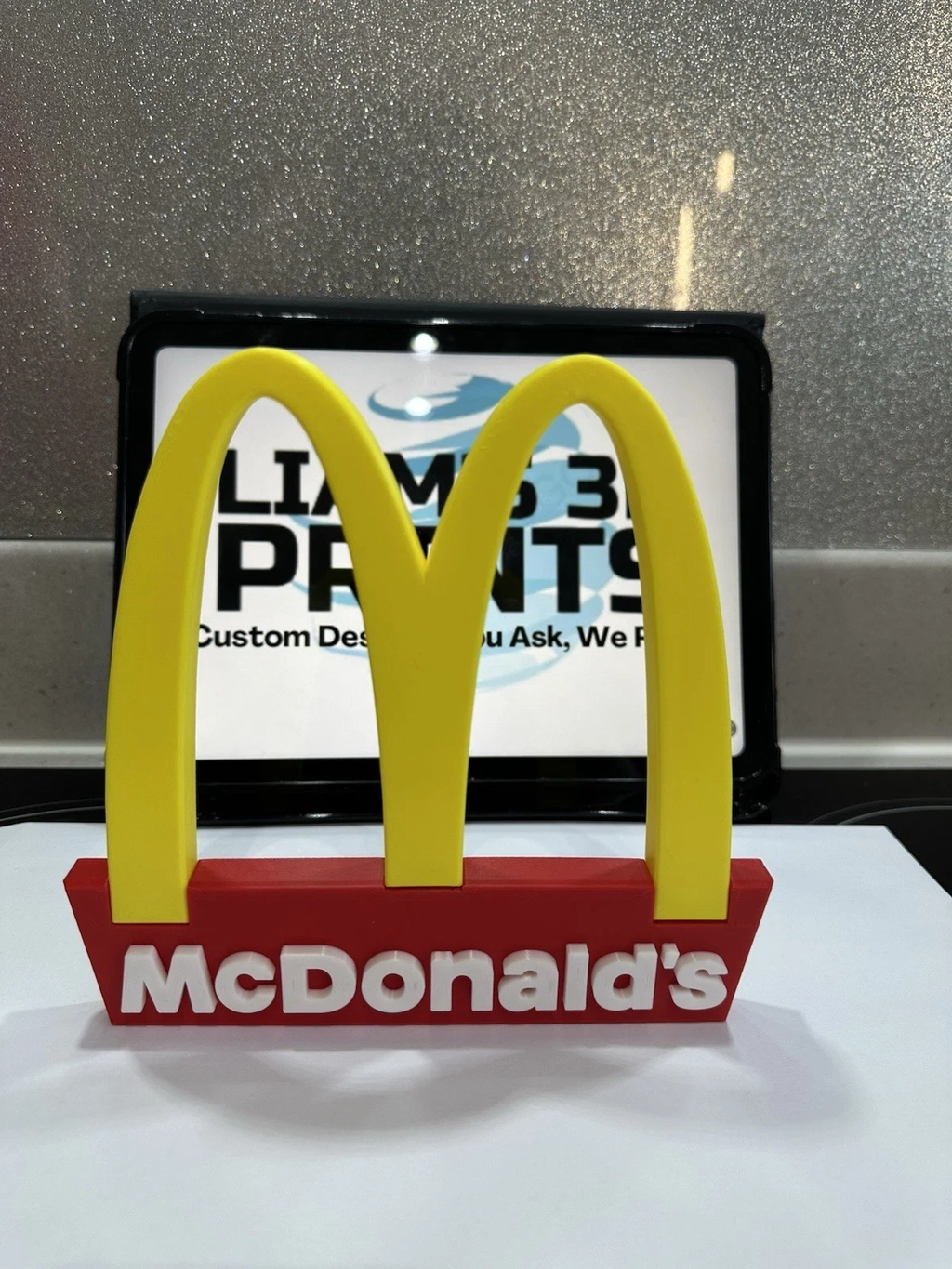 Decorative McDonalds Self Standing Logo 3d Print Mancave