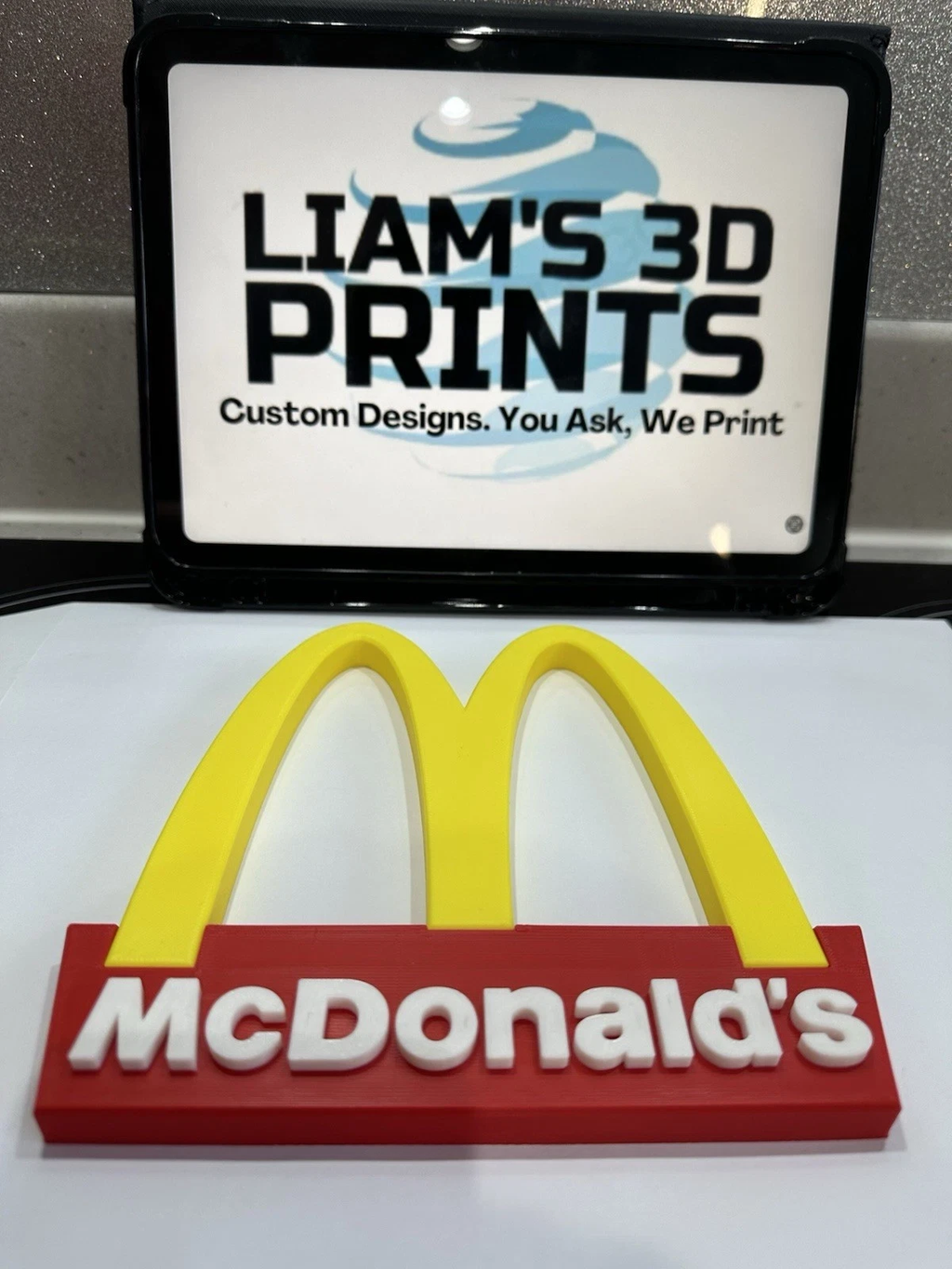Decorative McDonalds Self Standing Logo 3d Print Mancave