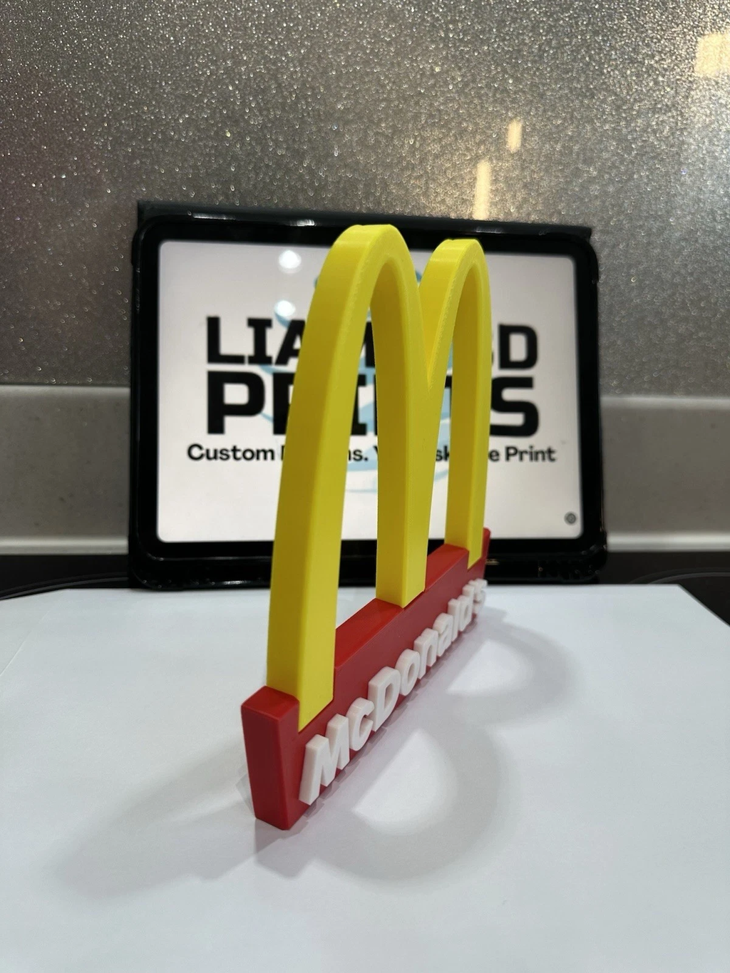 Decorative McDonalds Self Standing Logo 3d Print Mancave