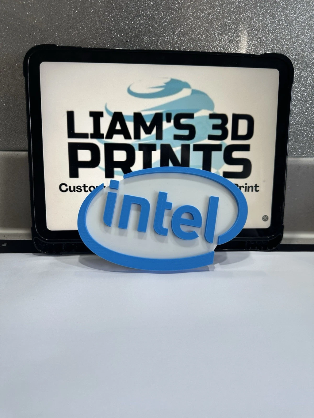 Decorative Intel Logo Standing Sign Display Room PC