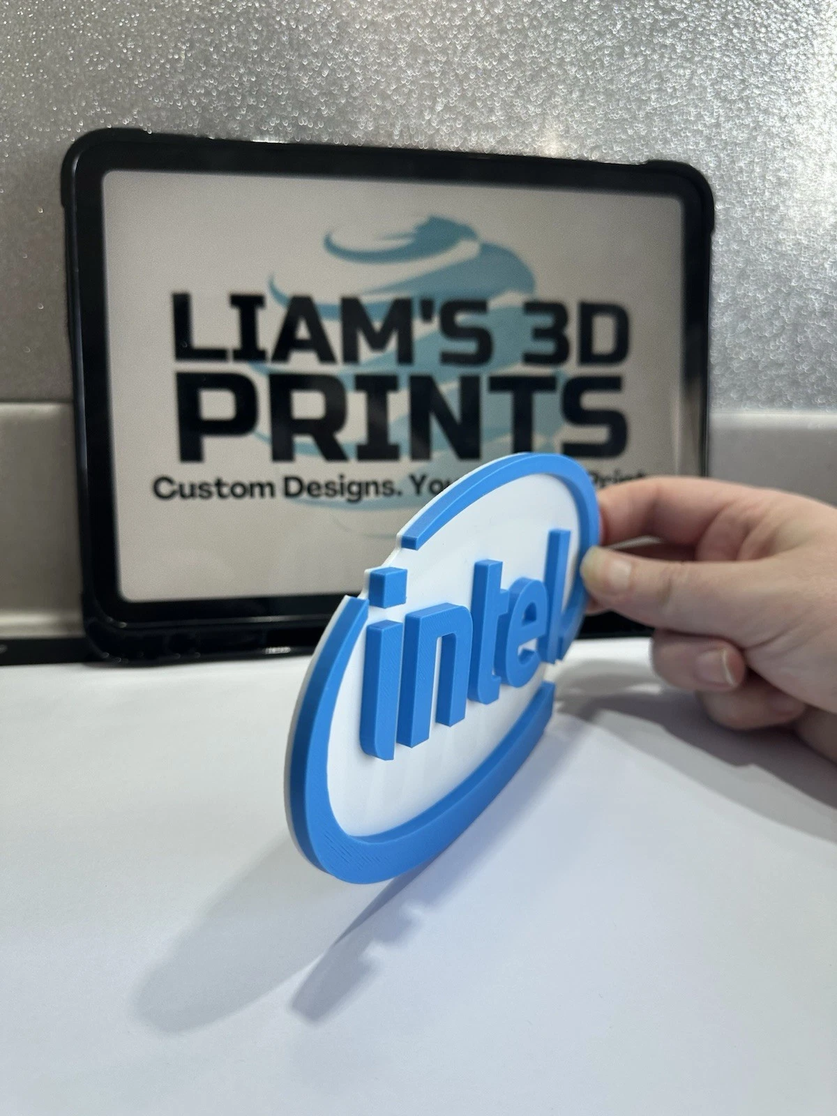Decorative Intel Logo Standing Sign Display Room PC