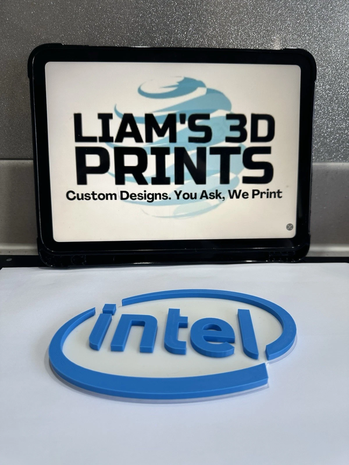 Decorative Intel Logo Standing Sign Display Room PC