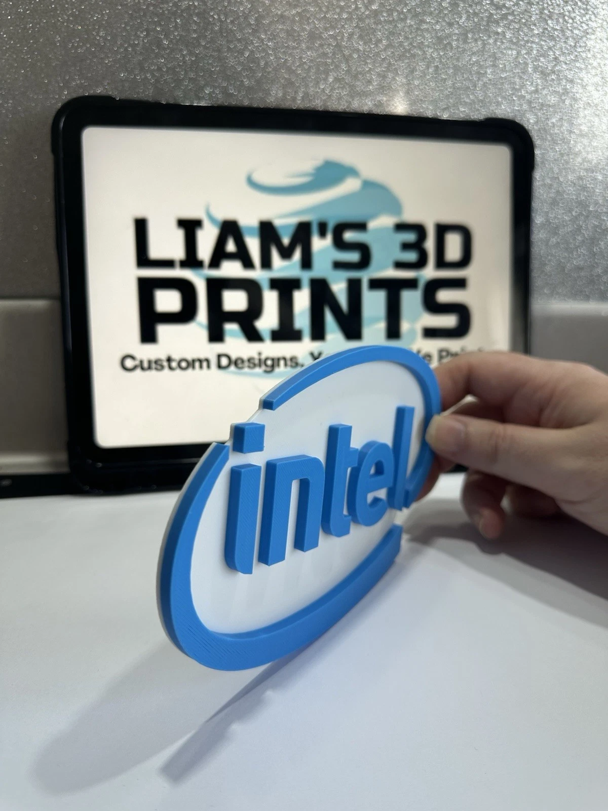 Decorative Intel Logo Standing Sign Display Room PC