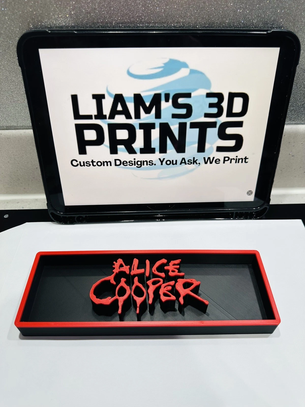 Decorative Alice Cooper Box Music Logo Sign Display Cinema s17.5cm L22cm