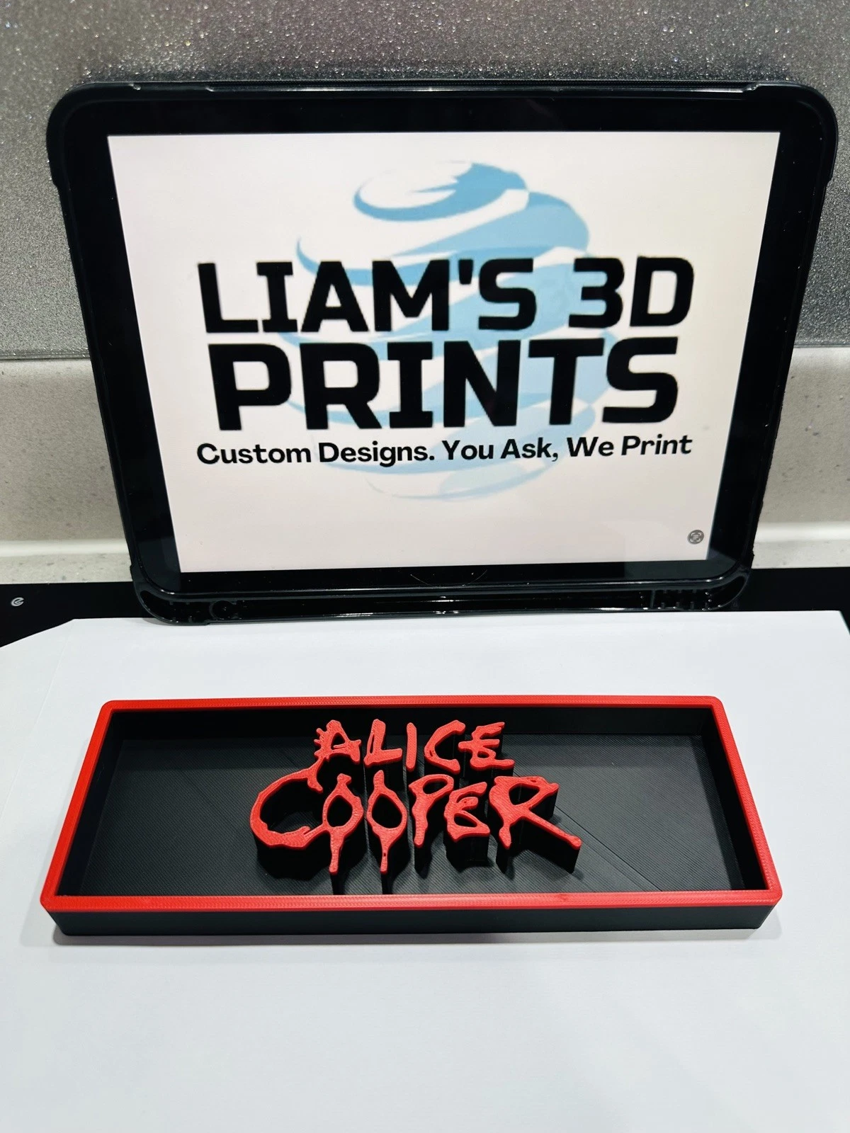 Decorative Alice Cooper Box Music Logo Sign Display Cinema s17.5cm L22cm