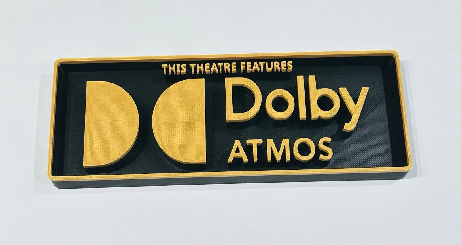 Decorative Dolby Atmos Theatre Box Sign Shelf Wall Home Cinema 2 Sizes