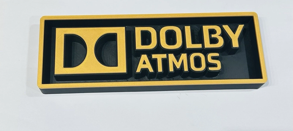 Decorative Dolby Atmos Box Sign Shelf Wall Home Cinema 2 Sizes