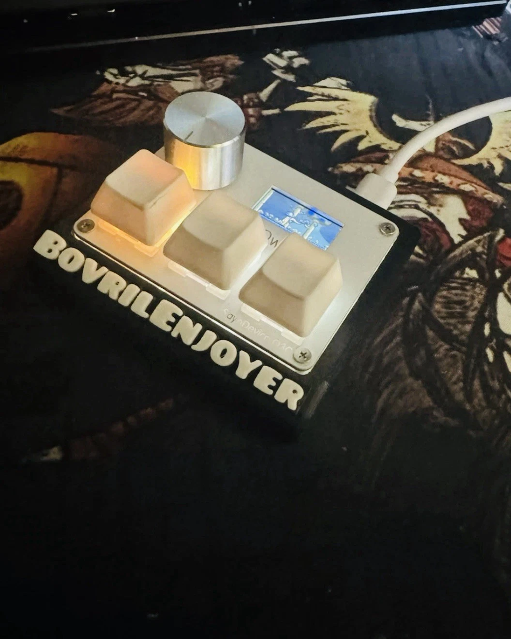 Personalised SayoDevice O3C Holder Custom Name Any Colour PC Geometry Dash