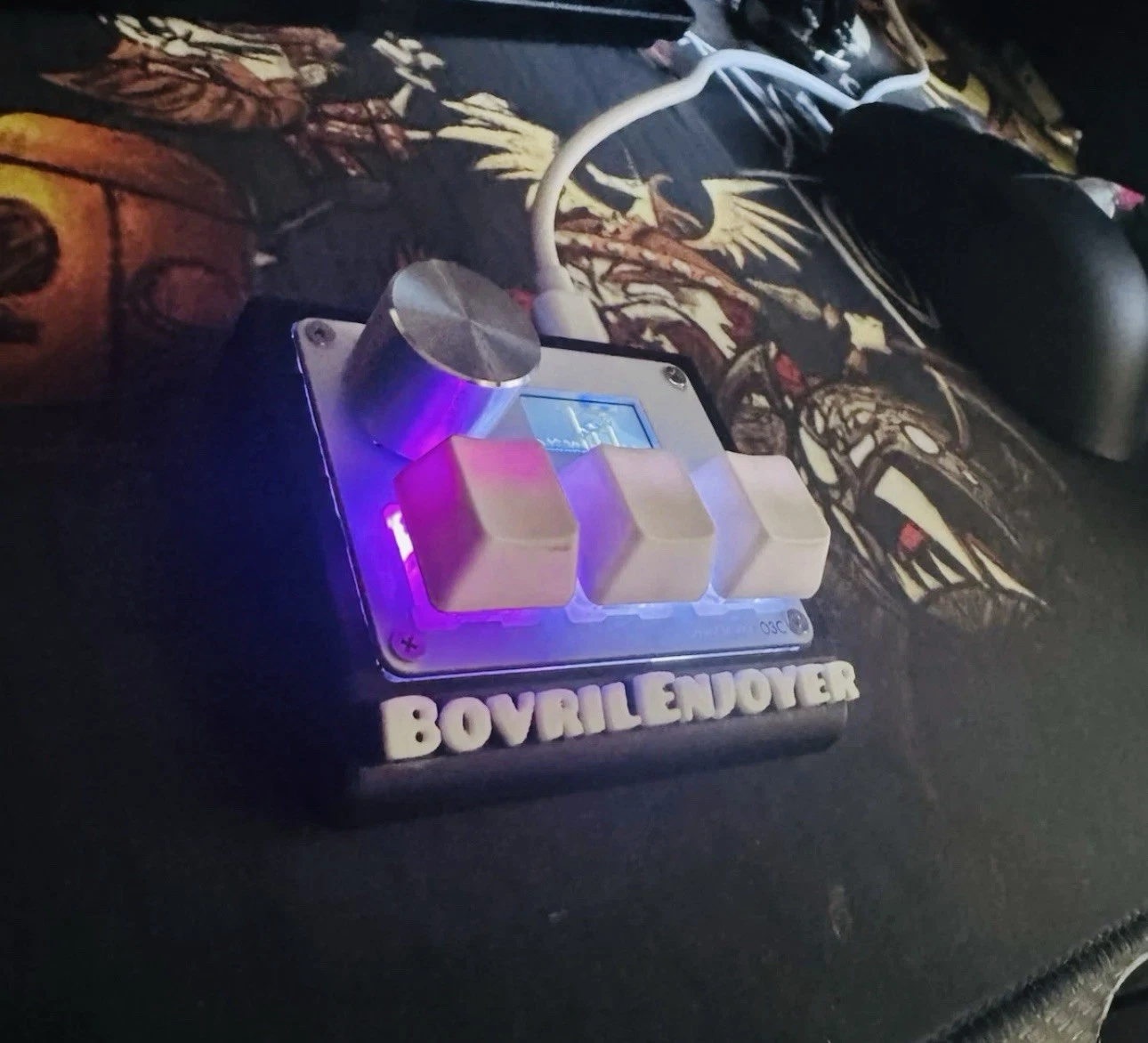 Personalised SayoDevice O3C Holder Custom Name Any Colour PC Geometry Dash