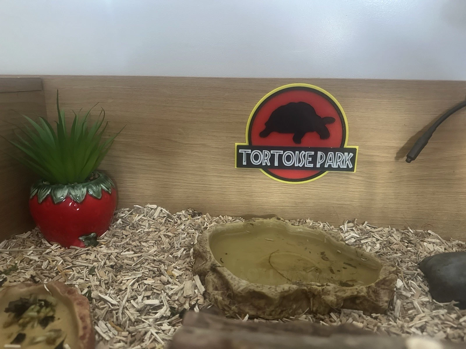 Novelty Beware Of Tortoise Park Home logo Plaque Sign Turtle Enclosure Pet Gift