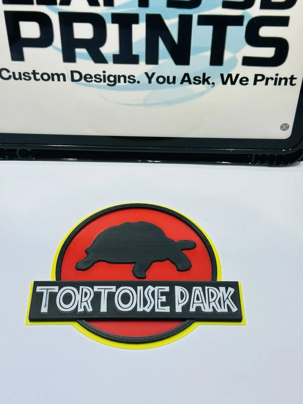 Novelty Beware Of Tortoise Park Home logo Plaque Sign Turtle Enclosure Pet Gift