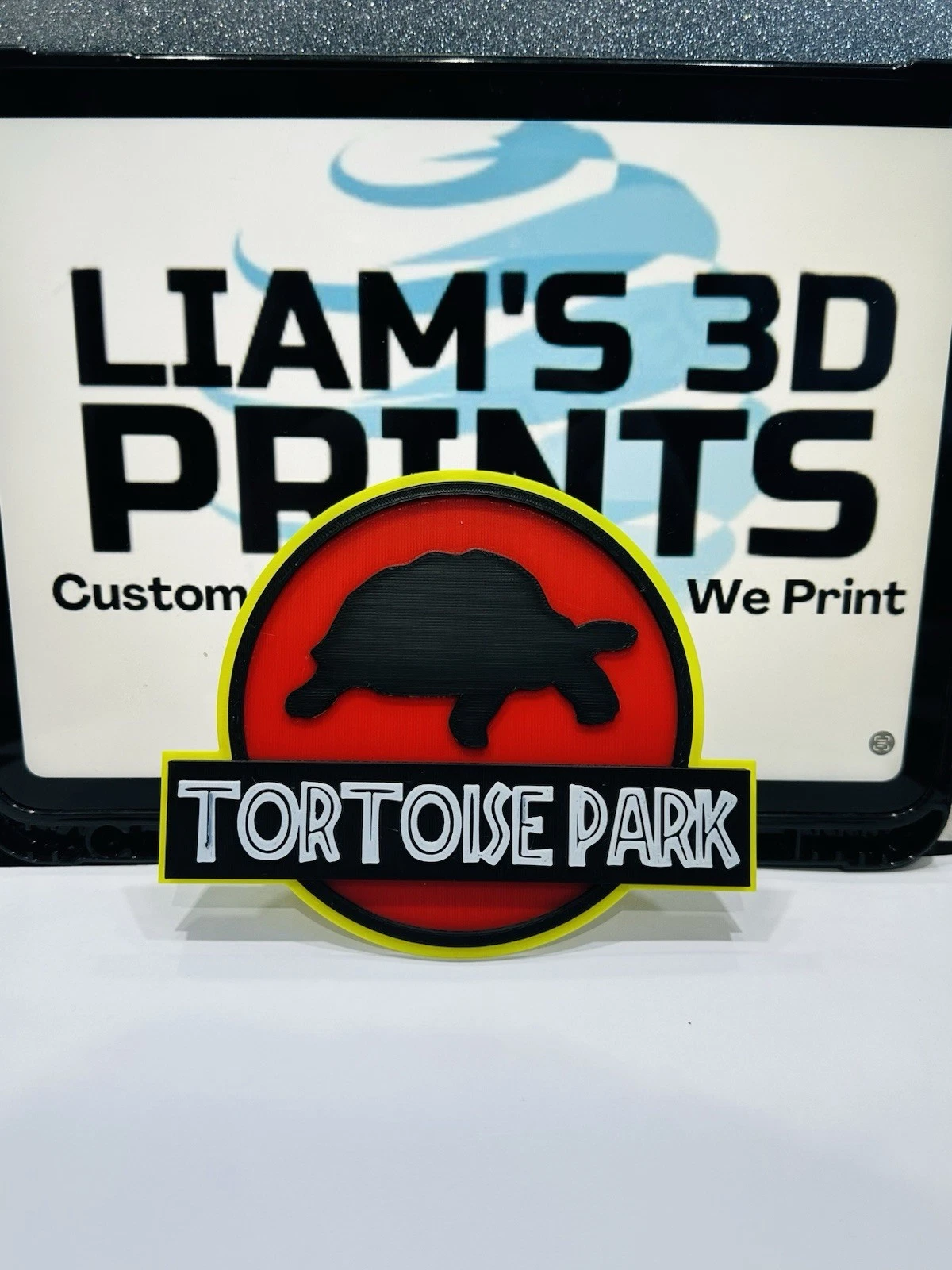 Novelty Beware Of Tortoise Park Home logo Plaque Sign Turtle Enclosure Pet Gift