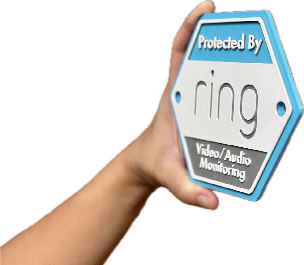 Decorative Ring Doorbell Security logo Sign Display Home Door Bell