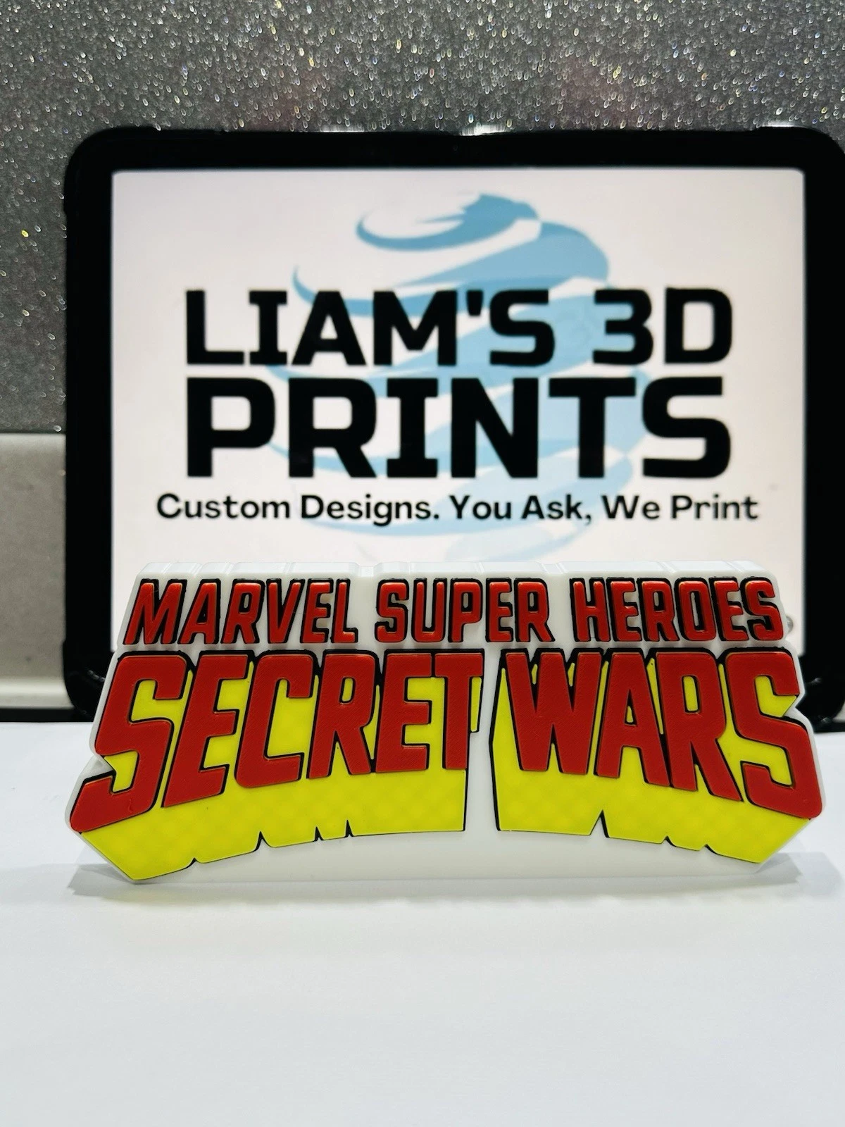 Decorative Marvel Secret Wars Comic Self Standing Film TV logo Sign Display Pops
