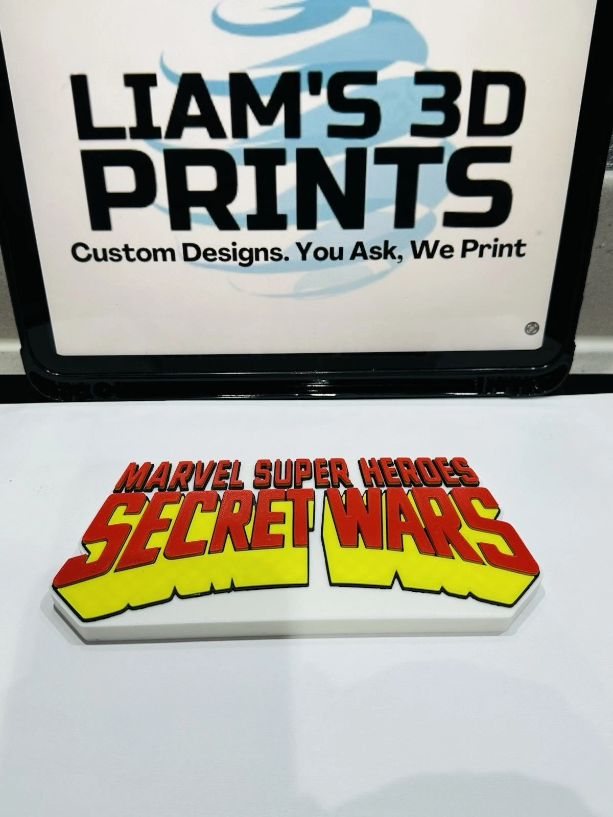 Decorative Marvel Secret Wars Comic Self Standing Film TV logo Sign Display Pops