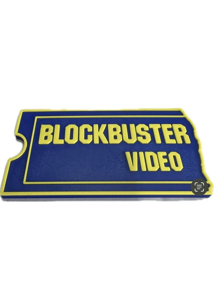 Decorative Blockbuster Video Logo 3D Print Display Wall Plaque