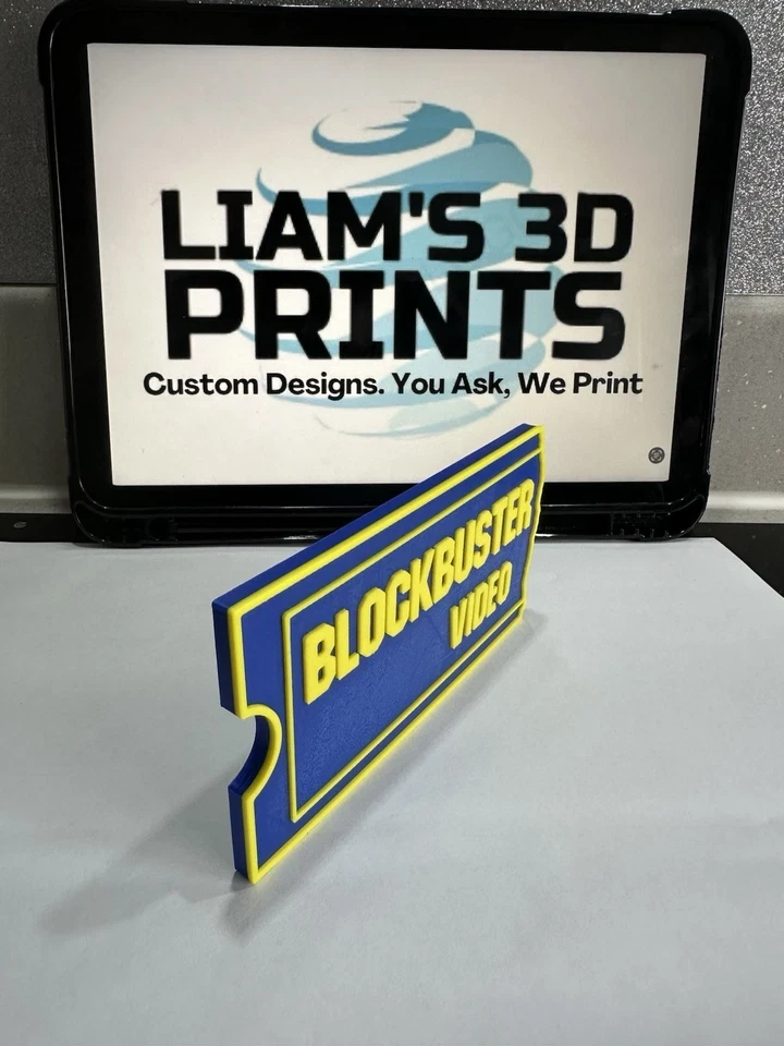 Decorative Blockbuster Video Logo 3D Print Display Wall Plaque