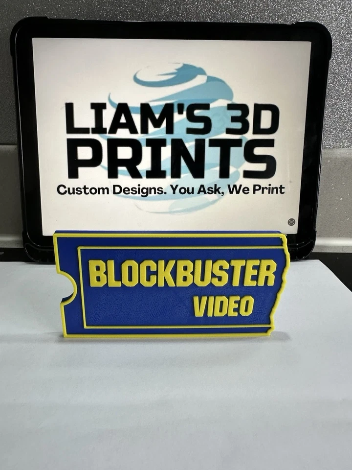 Decorative Blockbuster Video Logo 3D Print Display Wall Plaque