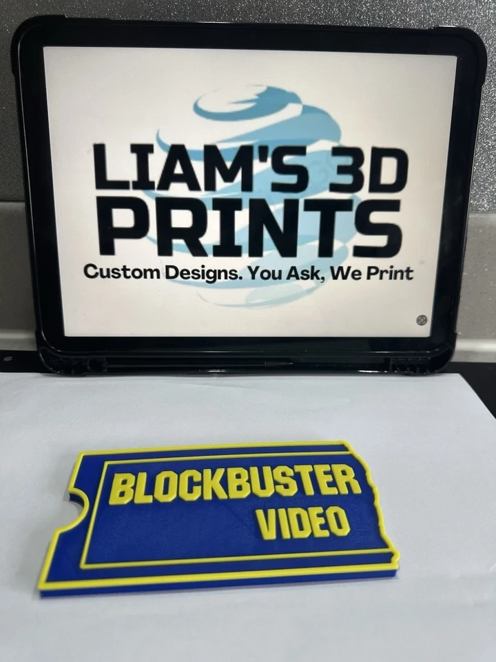 Decorative Blockbuster Video Logo 3D Print Display Wall Plaque