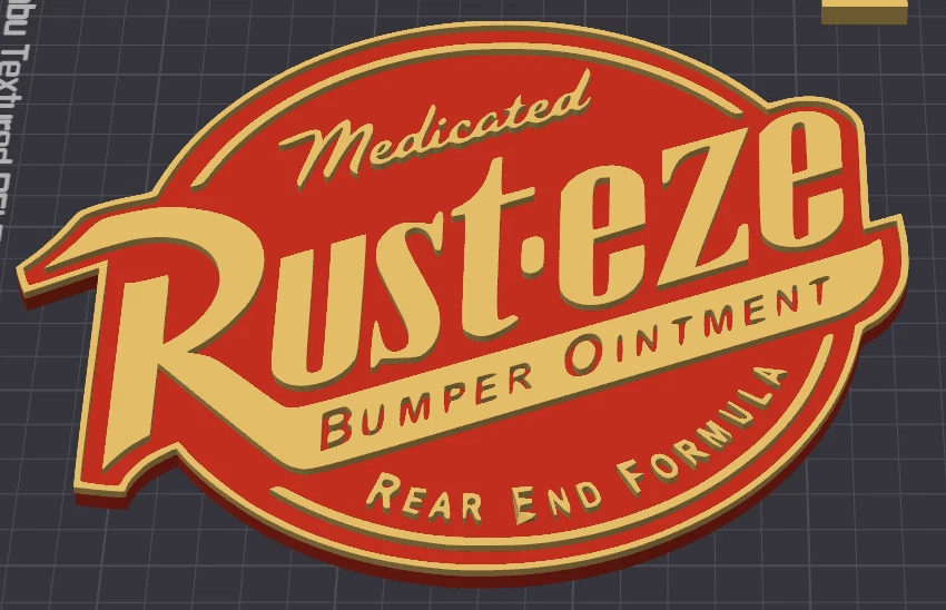 Decorative Rust Eze Rust-Eze Cars Film Lightning McQueen Logo Wall Plaque