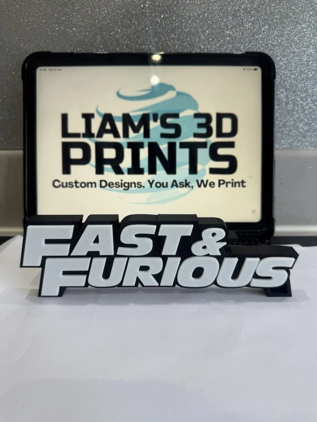 Decorative Fast and Furious Film Logo Word Sign Room Display Pops