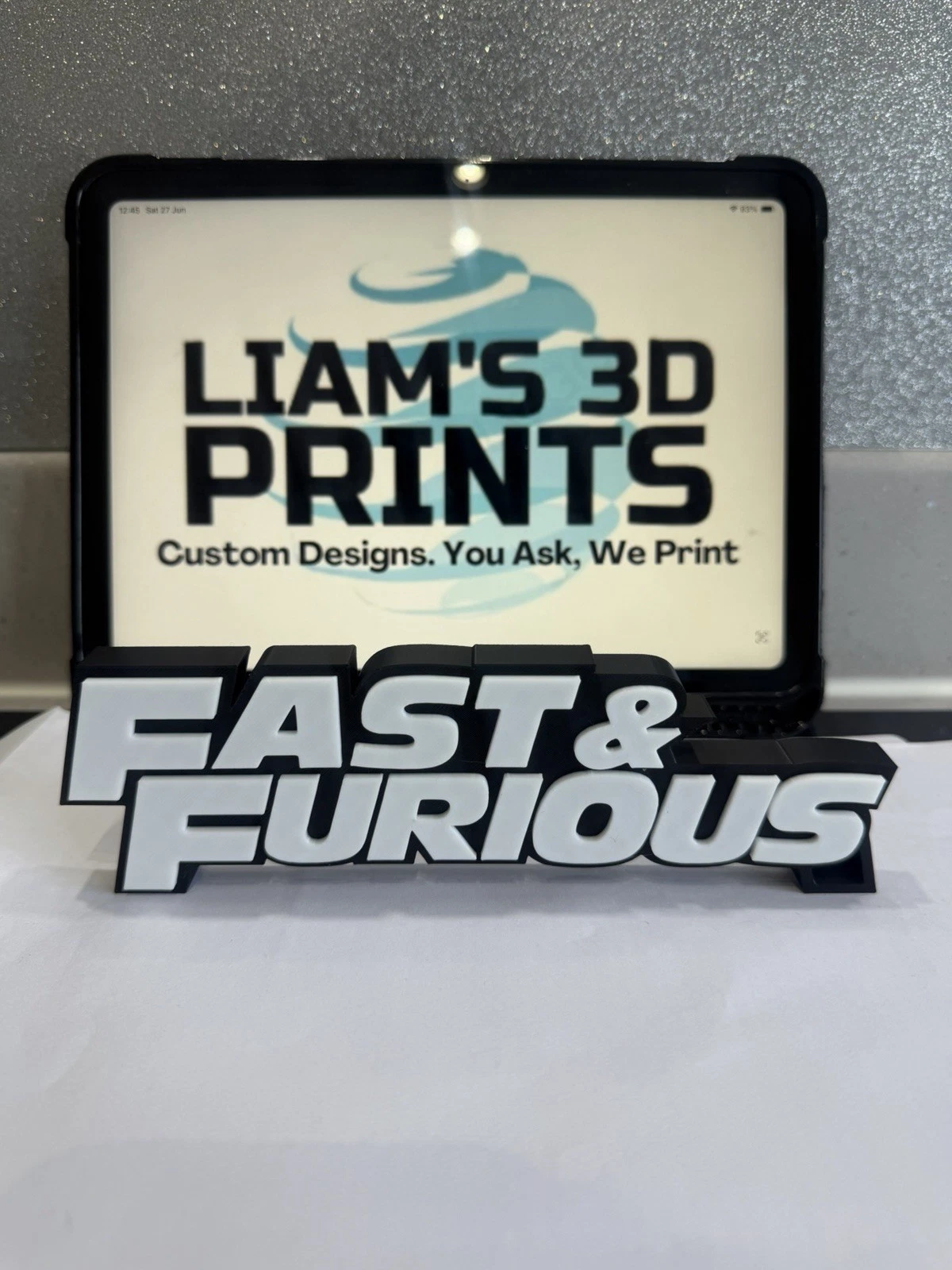 Decorative Fast and Furious Film Logo Word Sign Room Display Pops