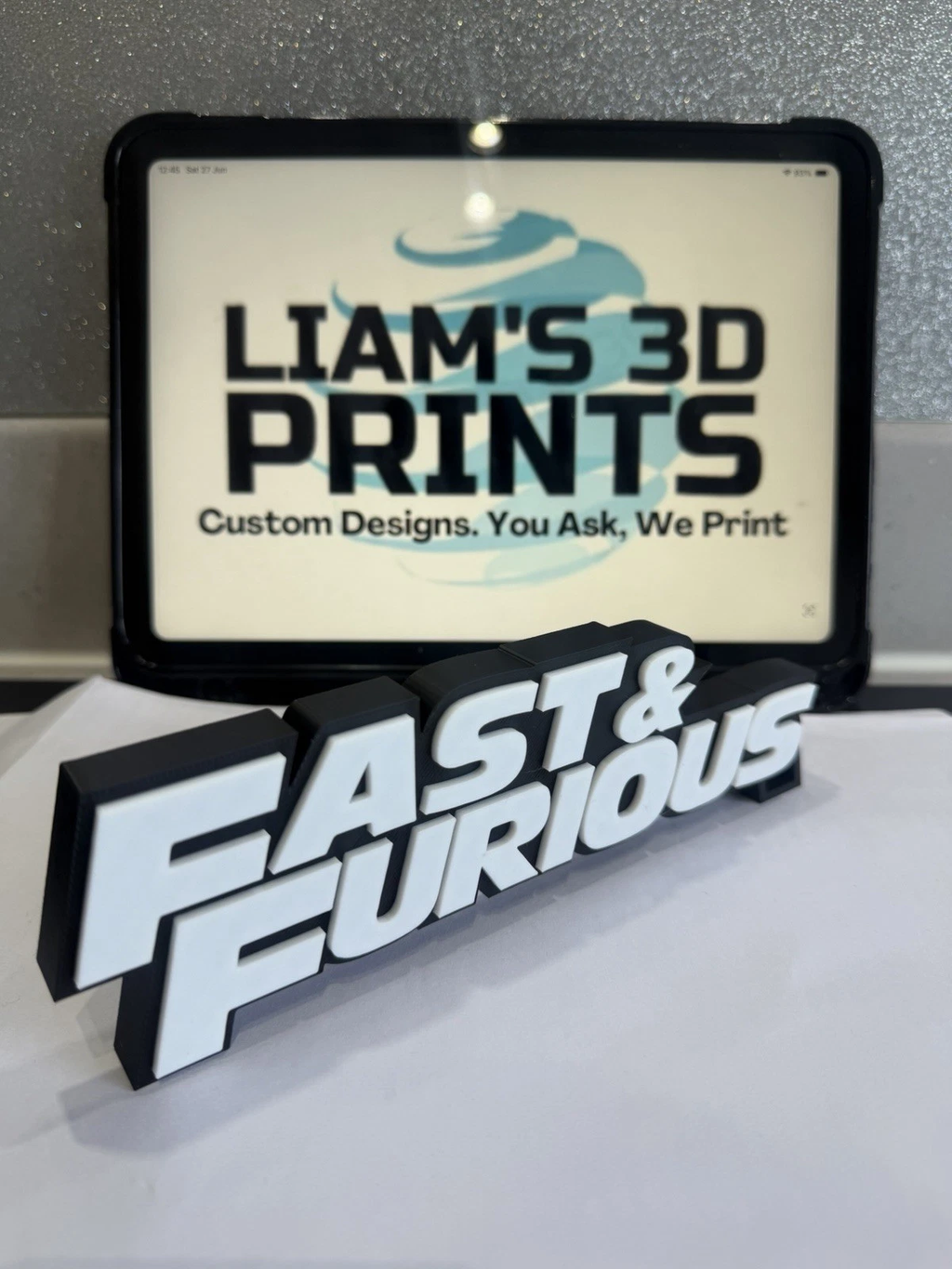 Decorative Fast and Furious Film Logo Word Sign Room Display Pops